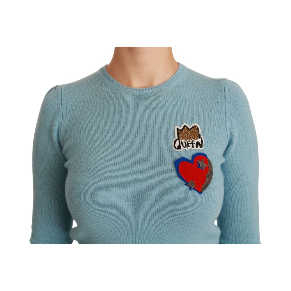 Dolce & Gabbana Queen Heart Pullover aus Perlenwolle