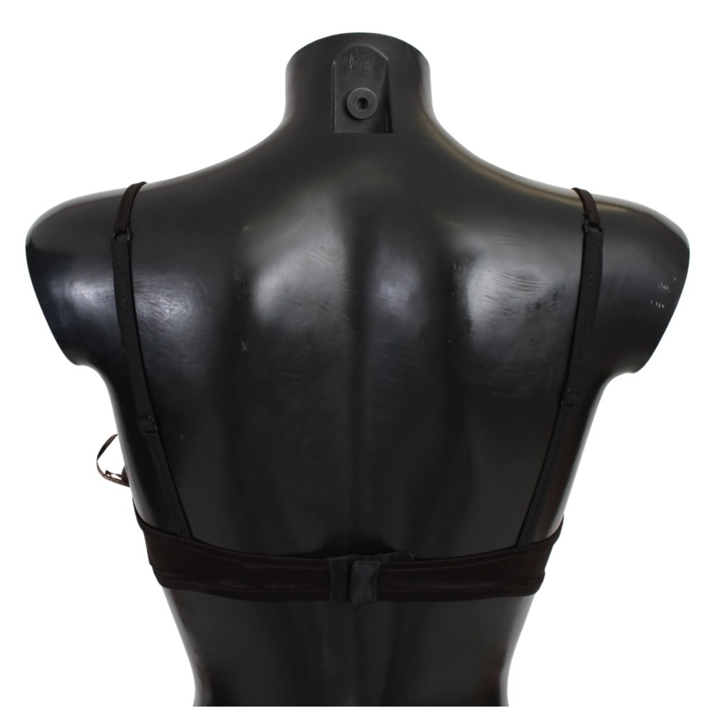Ermanno Scervino Brauner Balconette-BH mit Pailletten