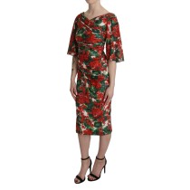 Dolce & Gabbana Elegante kastanienbraune Polo-Bluse aus Seidenmischung