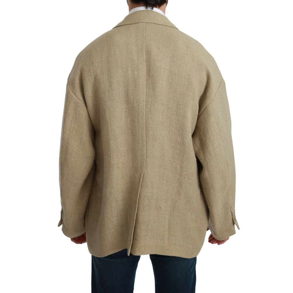 Dolce & Gabbana Schicker einreihiger Blazer aus Jute in Beige