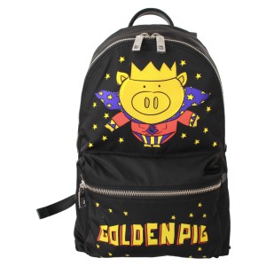 Dolce & Gabbana Goldenes Schwein-Motiv Luxe-Rucksack