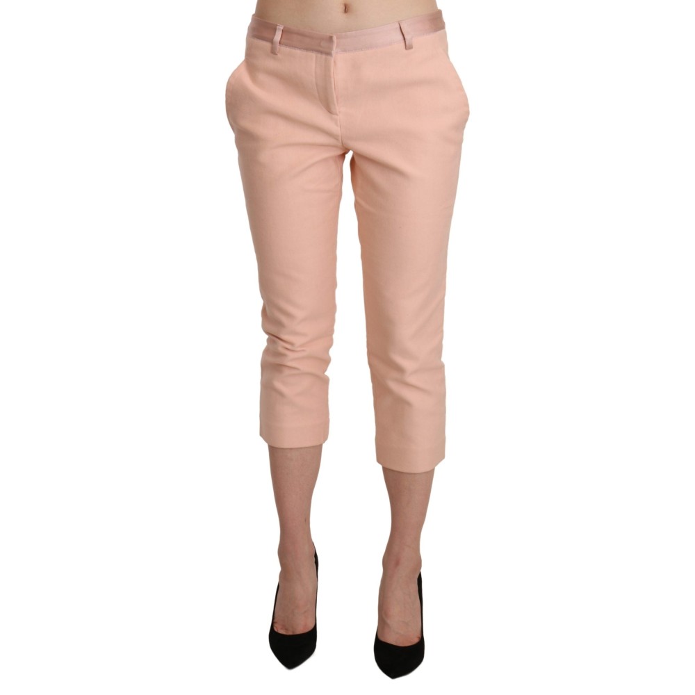 Ermanno Scervino Schicke rosa Skinny Capri-Hose