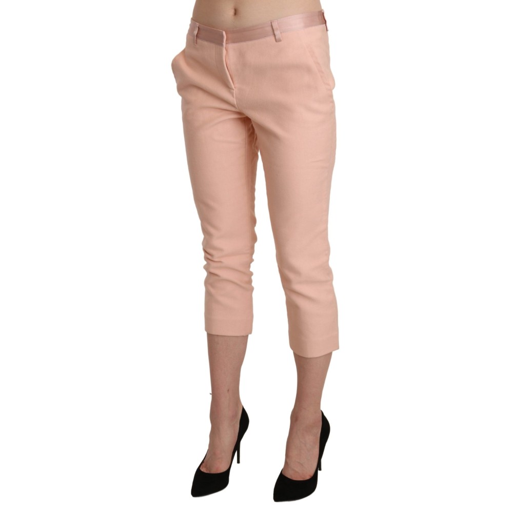 Ermanno Scervino Schicke rosa Skinny Capri-Hose