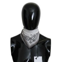 Costume National Elegantes bedrucktes blaues Seidentuch
