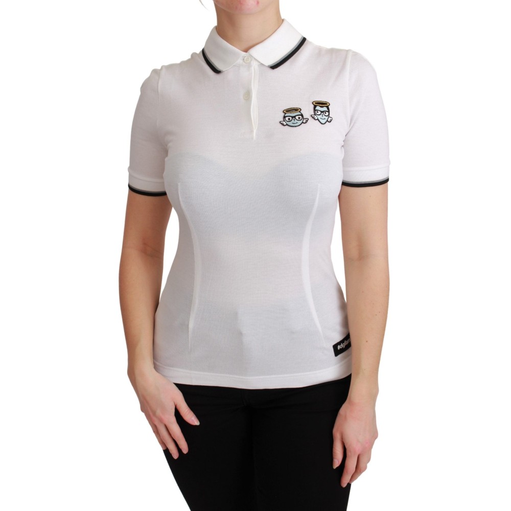 Dolce & Gabbana Schickes T-Shirt mit Engelsstickerei von Polo