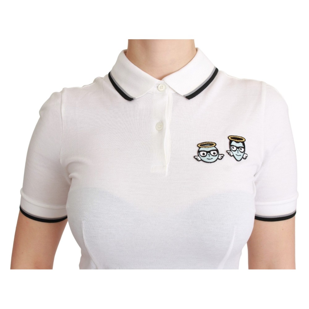 Dolce & Gabbana Schickes T-Shirt mit Engelsstickerei von Polo