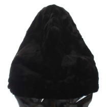 Dolce & Gabbana Schicker schwarzer Wiesel Pelz Kapuzenschal Wrap