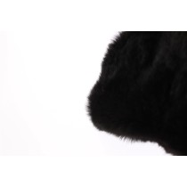 Dolce & Gabbana Schicker schwarzer Wiesel Pelz Kapuzenschal Wrap