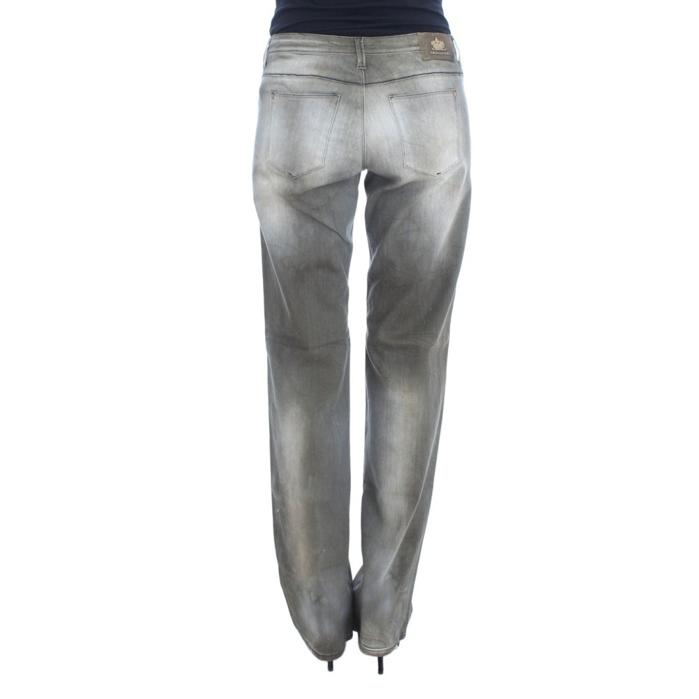 Ermanno Scervino Schicke Boyfriend Jeans in grauer Waschung