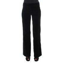 Ermanno Scervino Elegante Schwarze Hose mit weitem Bein aus Seidenmischung