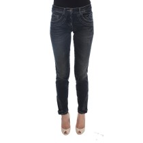 Ermanno Scervino Schicke schwarze Jeans mit weitem Bein aus Baumwolle