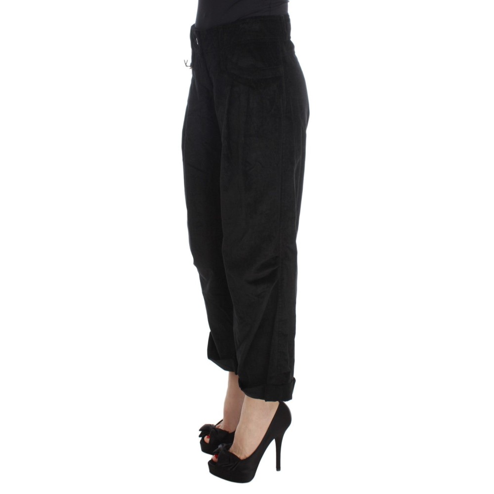 Ermanno Scervino Schicke schwarze Jeans mit weitem Bein aus Baumwolle
