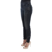 Ermanno Scervino Schicke schwarze Jeans mit weitem Bein aus Baumwolle