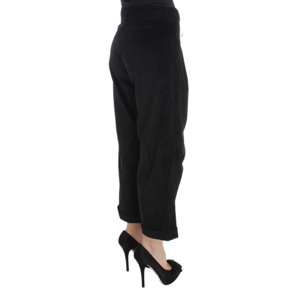 Ermanno Scervino Schicke schwarze Jeans mit weitem Bein aus Baumwolle
