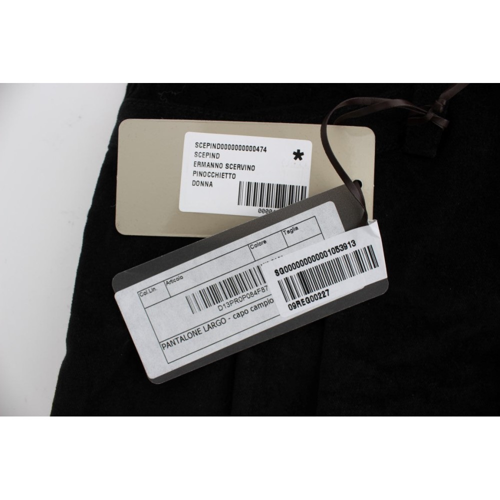 Ermanno Scervino Schicke schwarze Jeans mit weitem Bein aus Baumwolle