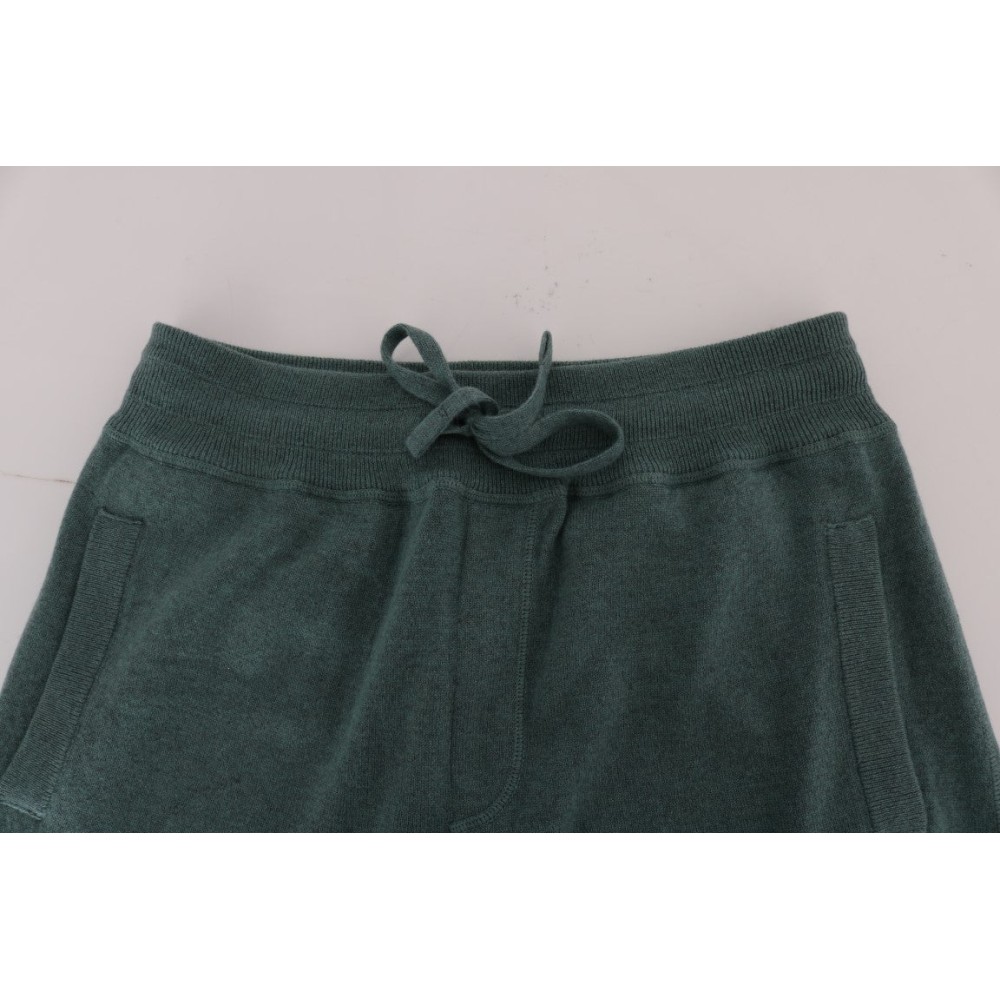 Dolce & Gabbana Elegante grüne Kaschmir-Sporthosen