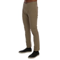 Daniele Alessandrini Beige Slim Fit Chinos für anspruchsvollen Stil