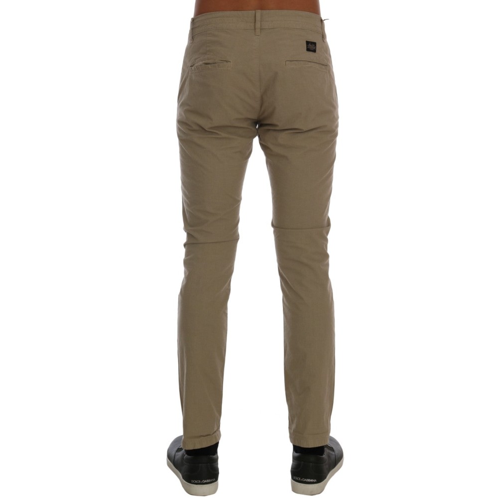 Daniele Alessandrini Beige Slim Fit Chinos für anspruchsvollen Stil