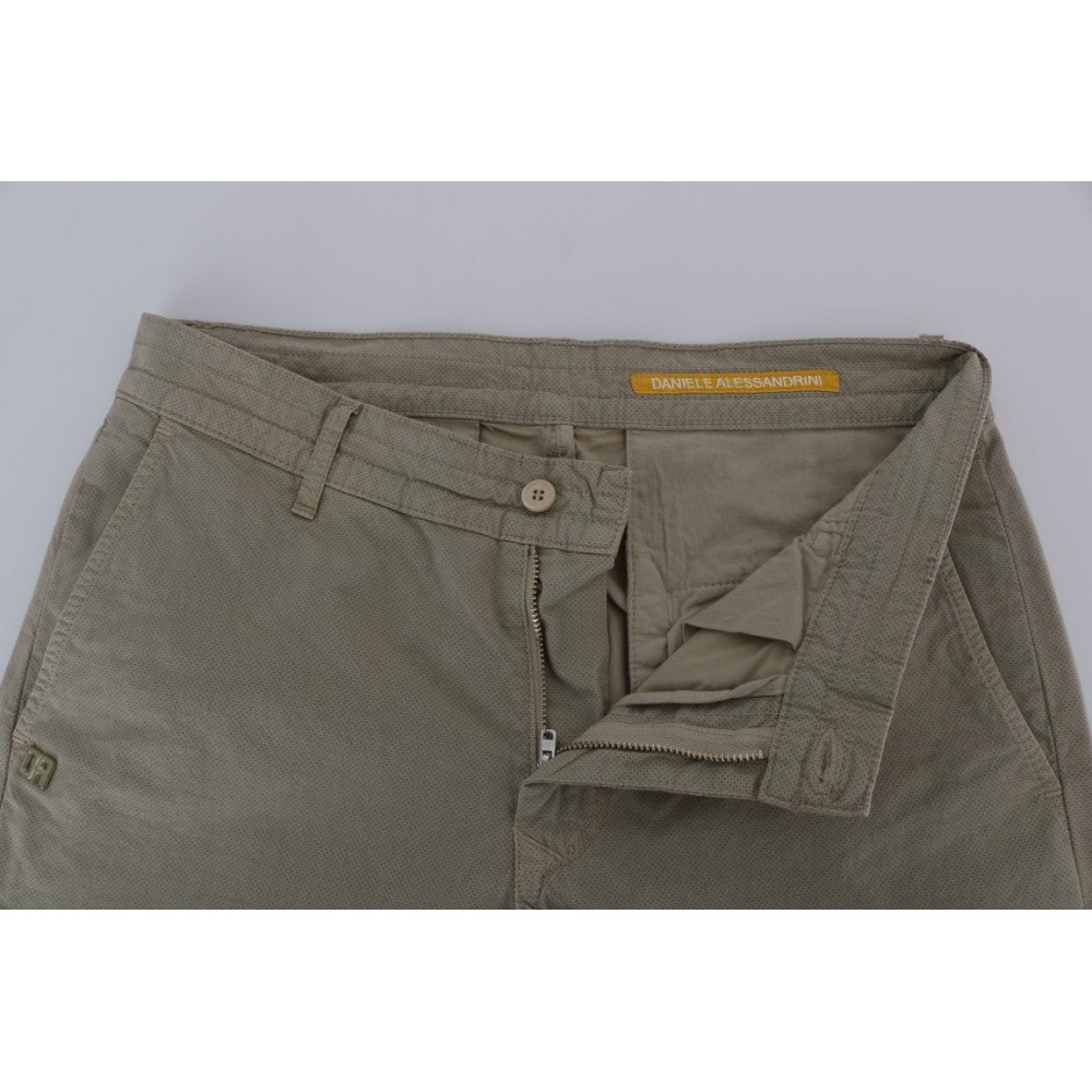 Daniele Alessandrini Beige Slim Fit Chinos für anspruchsvollen Stil