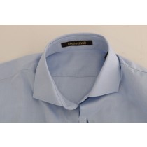 Cavalli Hellblaues Baumwollhemd