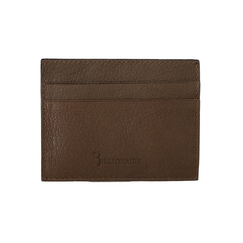 Billionaire Italian Couture Elegante Herrengeldbörse aus Leder in Turteltaube