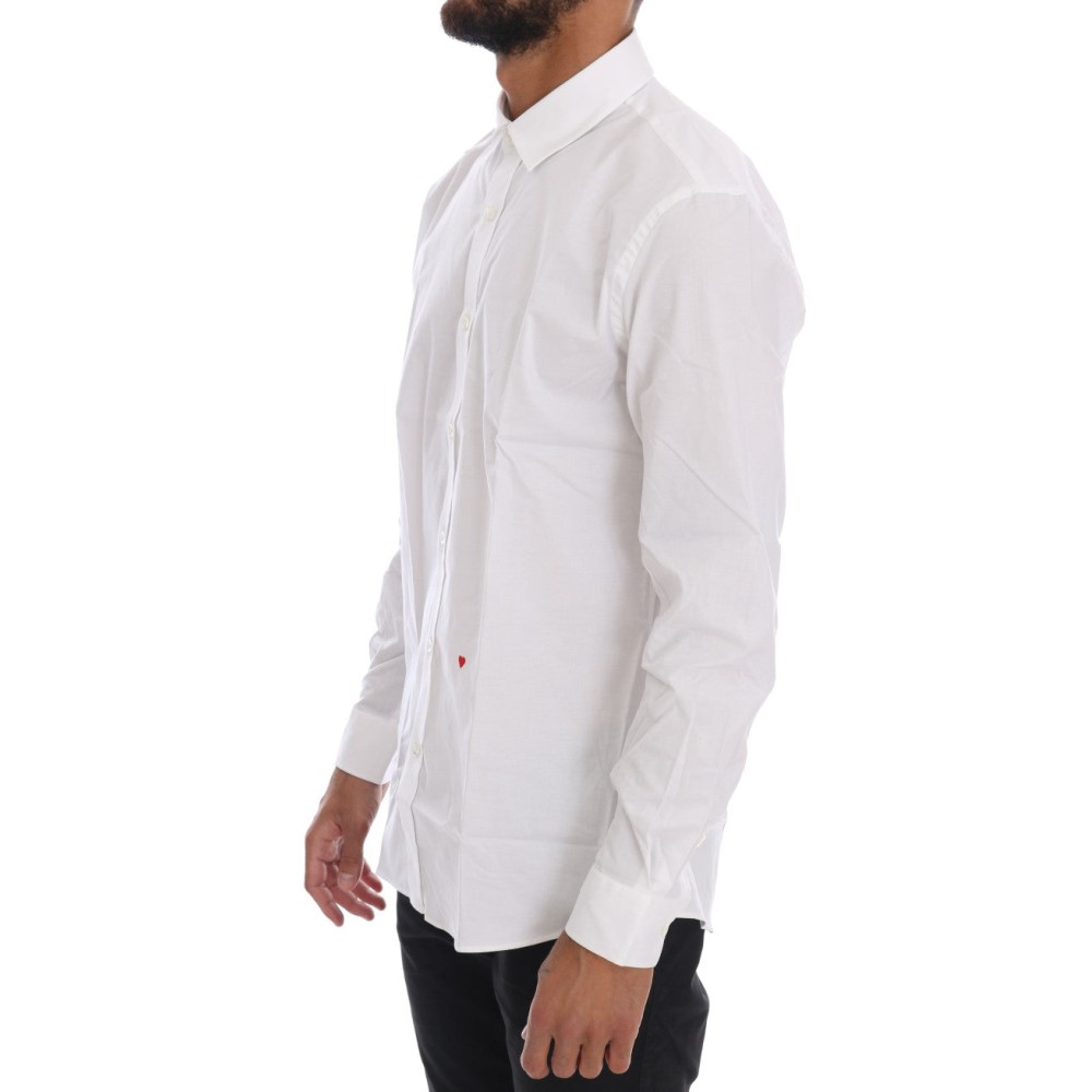 Moschino Elegantes weißes Slim-Fit Hemd aus Baumwolle
