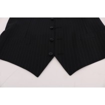 Dolce & Gabbana Elegante blau gestreifte Weste