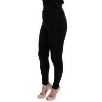 Dolce & Gabbana Elegante schwarze Stretch-Strumpfhose mit hoher Taille