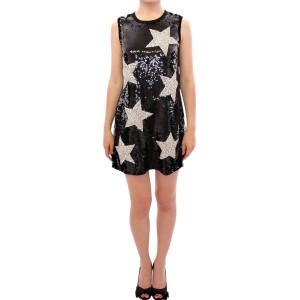 Dolce & Gabbana Mit Swarovski-Sternen besetztes Pailletten-Minikleid