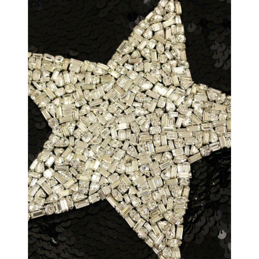Dolce & Gabbana Mit Swarovski-Sternen besetztes Pailletten-Minikleid