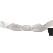 Dolce & Gabbana Elegante weiße Seidenfliege