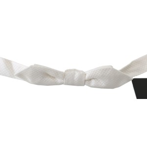 Dolce & Gabbana Elegante weiße Seidenfliege