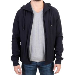 Costume National Eleganter blauer Kapuzenpullover aus Baumwolle