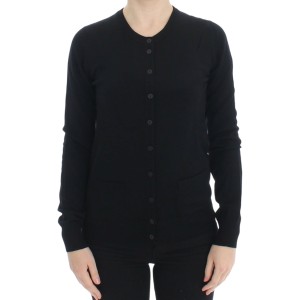Dolce & Gabbana Elegante schwarze Strickjacke aus Wolle