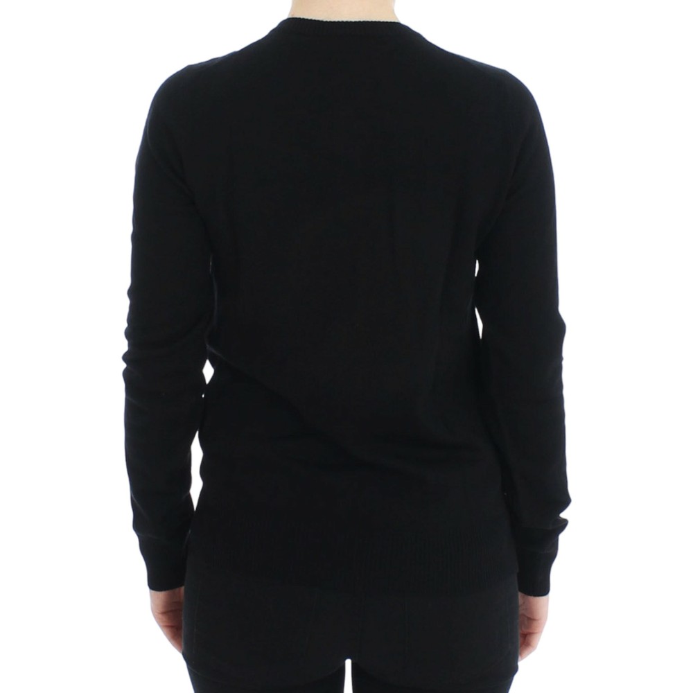 Dolce & Gabbana Elegante schwarze Strickjacke aus Wolle