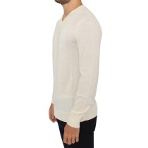 Ermanno Scervino Off-White Pullover mit V-Ausschnitt aus Wollmischung