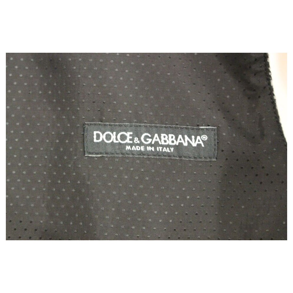 Dolce & Gabbana Elegantes einreihiges graues Kleid Weste