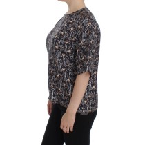 Dolce & Gabbana Enchanted Sicily Seidenbluse mit Schlüsseldruck