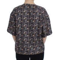 Dolce & Gabbana Enchanted Sicily Seidenbluse mit Schlüsseldruck