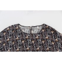 Dolce & Gabbana Enchanted Sicily Seidenbluse mit Schlüsseldruck