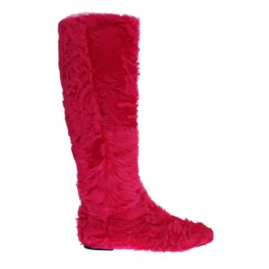 Dolce & Gabbana Elegante Stiefel aus rosa Lammfell