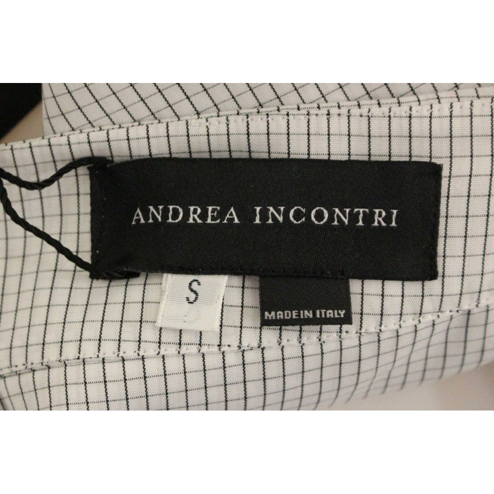 Andrea Incontri Schicke weiß karierte Baumwollshorts