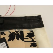Caterina Gatta Schicker beigefarbener Minirock - Seiden-Nylon-Mischung