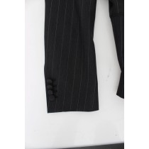 Dolce & Gabbana Schicke graue gestreifte Wollblazerjacke