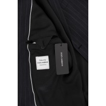 Dolce & Gabbana Schicke graue gestreifte Wollblazerjacke