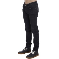 Acht Elegantes graues Slim Fit Premium-Denim für Männer