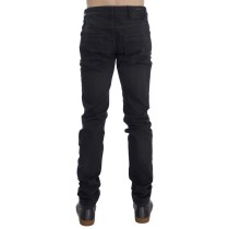 Acht Elegantes graues Slim Fit Premium-Denim für Männer