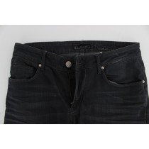 Acht Elegantes graues Slim Fit Premium-Denim für Männer