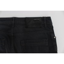 Acht Elegantes graues Slim Fit Premium-Denim für Männer