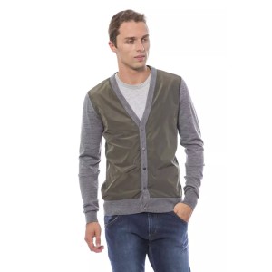Verri Graue Wolle Männer Strickjacke